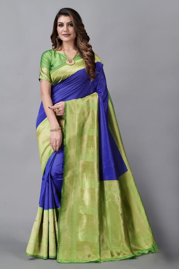 Raaghvi Silk Designer Fancy Lichi Silk Saree Collection