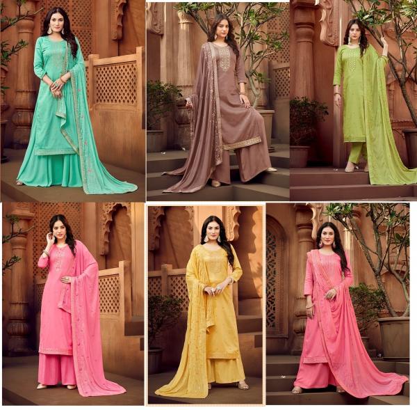 Kalarang Aakarsh Jam Silk Designer Dress Material Collection