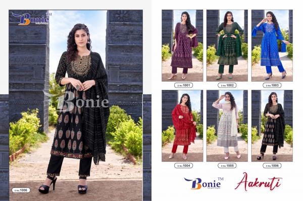 Bonie Aakruti Styles Rayon Kurti With Bottom Dupatta Collection