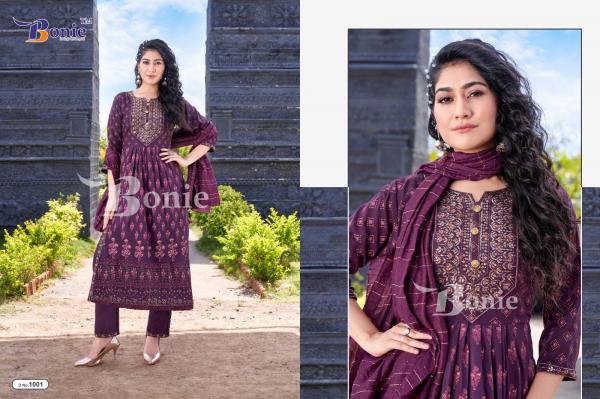 Bonie Aakruti Styles Rayon Kurti With Bottom Dupatta Collection