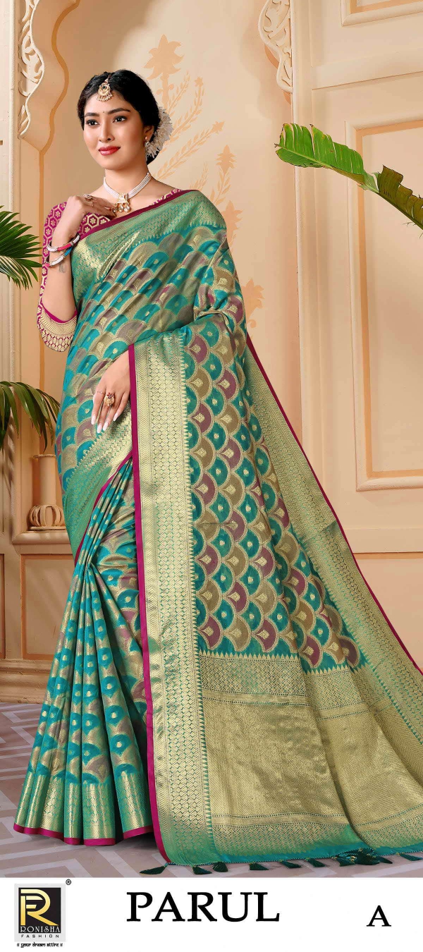Ronisha Parul Exclusive Designer Banarsi Silk Saree Collection