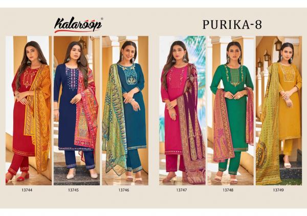 Kalaroop Purika 8 Designer Kurti With Bottom Dupatta Collection