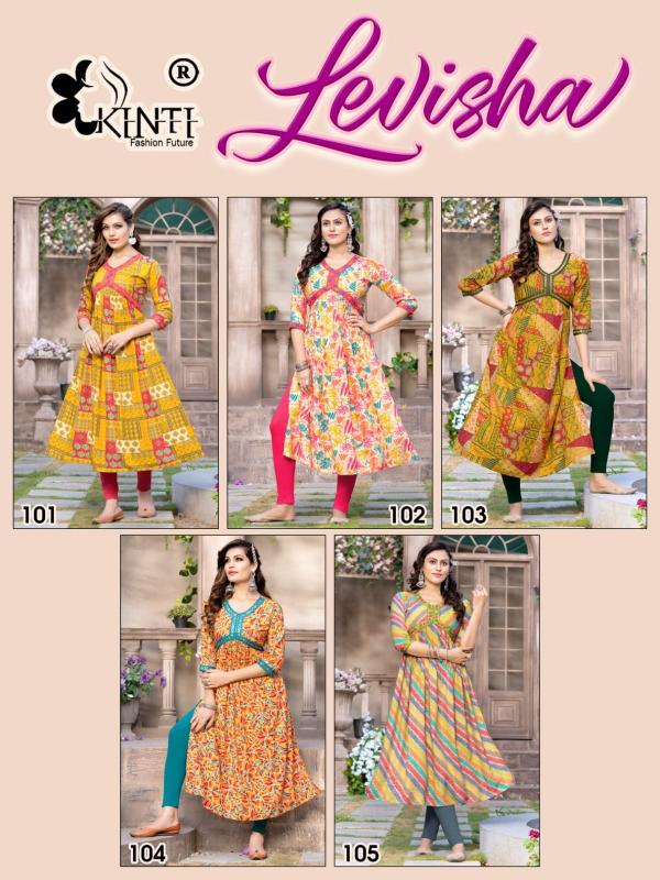 Kinti Levisha Aliya Cut Silk Designer Long Kurti Collection