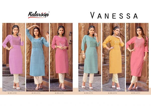 Kalaroop Vanessa Designer Long Kurti With Bottom Collection