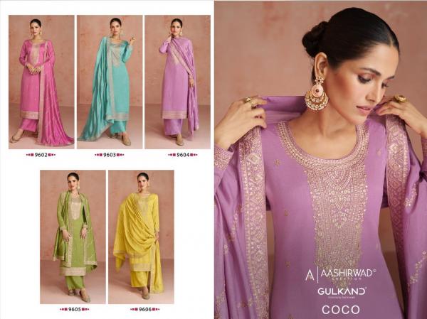 Aashirwad Gulkand Coco Silk Designer Salwar Suit Collection