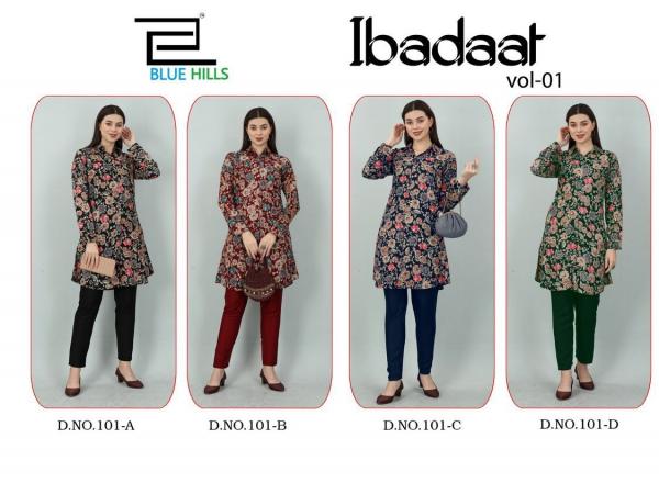 Blue Hills Ibadaat Vol 1 Casual Top With Bottom Collection