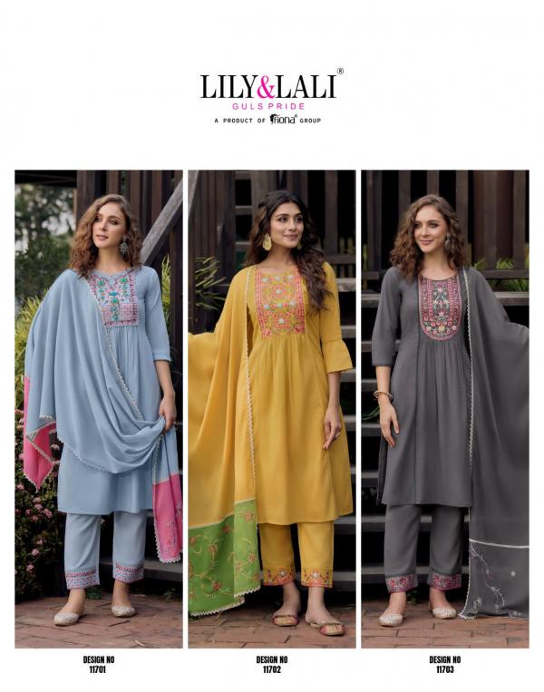 Lily And Lali Mahek Party Wear Kurti With Bottom Dupatta Collection