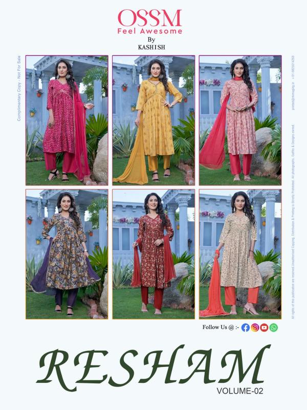 Ossm Resham Vol 2 Kurti With Bottom Dupatta Collection