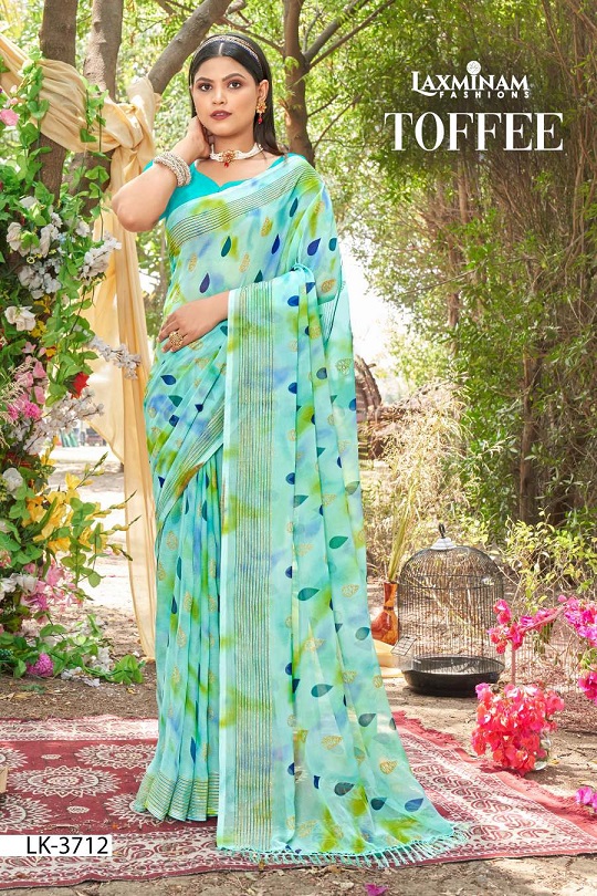 Laxminam Toffee Casual Printed Georgette Saree Collection