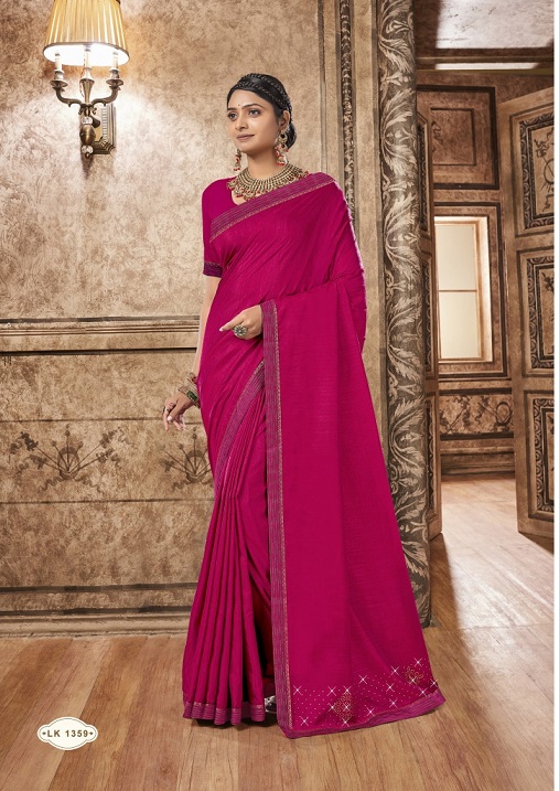 Laxminam Rcb 3 Casual Designer Vichitra Silk Saree Collection
