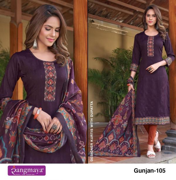 Rangmaya Gunjan Fancy Kurti With Bottom Dupatta Collection