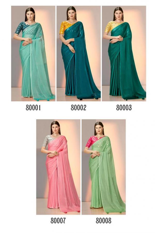 lt kasvhi creation siara pn rainbow attrctive look saree catalog