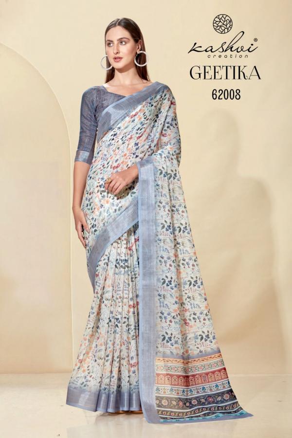 lt kashvi creation geetika linen cotton exclusives look saree catalog