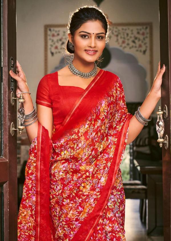 lt fashion akshara chiffon elegant print saree catalog