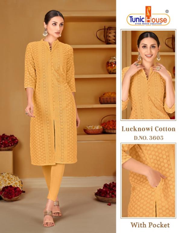 tunic house lucknowi cotton cotton regal look kurti size set