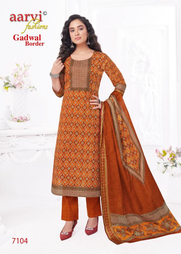 Aarvi Gadhwal Border Vol-8 Cambric cotton Designer Readymade Collection