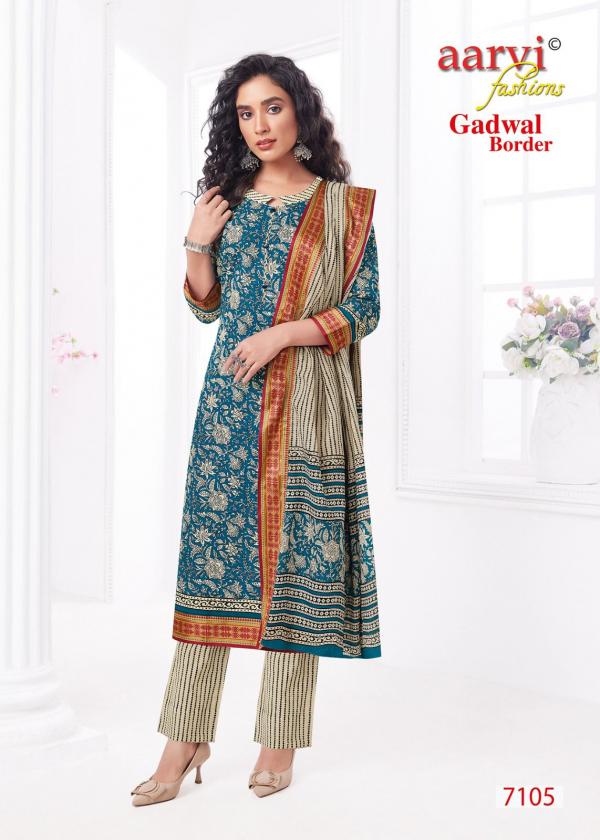 Aarvi Gadhwal Border Vol-8 Cambric cotton Designer Readymade Collection