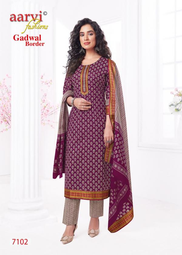 Aarvi Gadhwal Border Vol-8 Cambric cotton Designer Readymade Collection