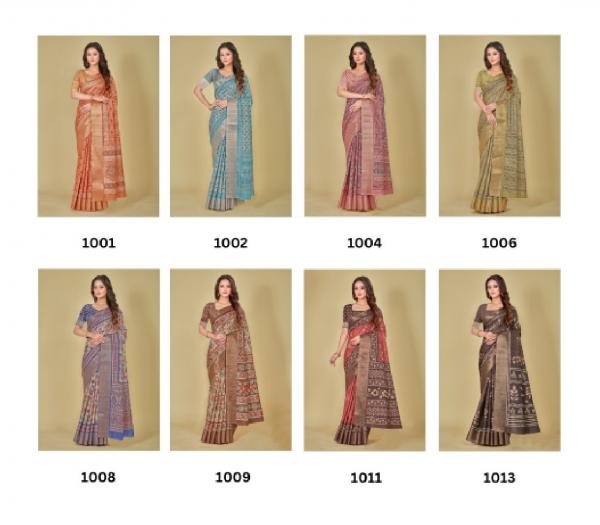 Kisah 1011 Printed Casual Silk Designer Print Saree Collection
