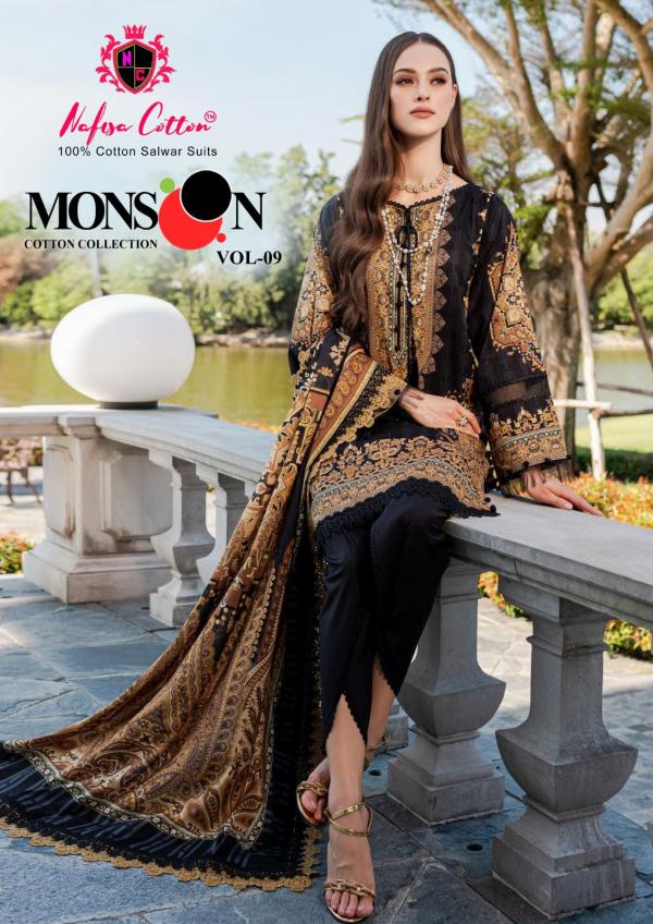 Nafisa Monsoon vol-9 Cotton Designer Pakistani Print 