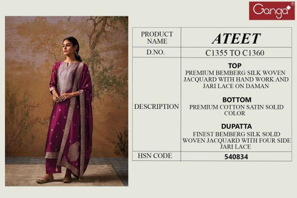Ganga Ateet Silk New ilk Designer Salwar Suit Collection