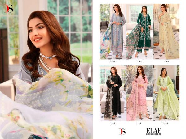 Deepsy Elaf Chikankari 23 Designer Pakistani Suits Collection