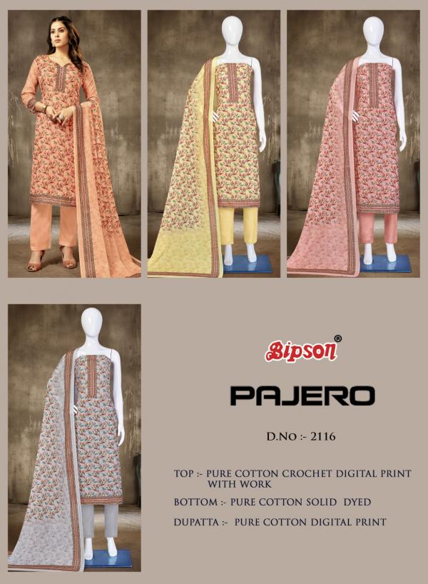 Bipson Pajero 2116 Fancy Cotton Dress Material Collection