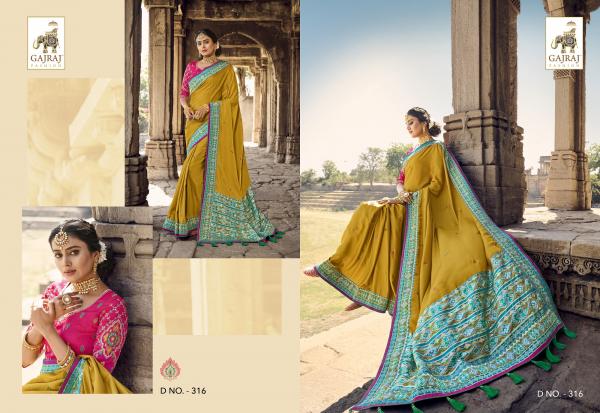 Gajraj 300 Series Occasional Designer Silk Saree Collection