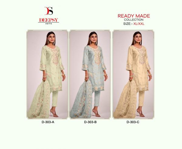 Deepsy 303 Readymade Fancy Designer Pakistani Suits Collection