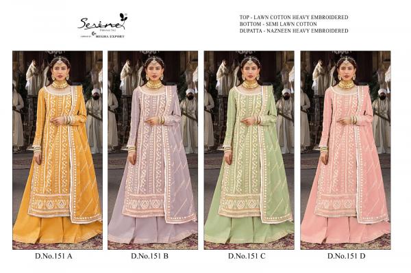 Serine S 151 Lawn Cotton Designer Pakistani Suit Collection