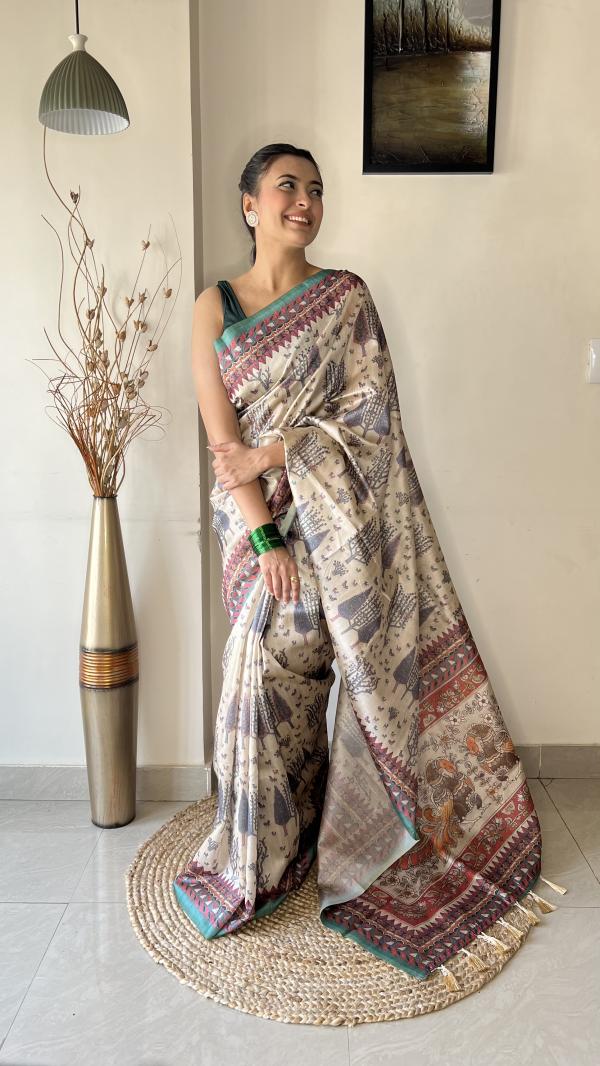 Prerna Casual Fancy Printed Soft Silk Saree Collection