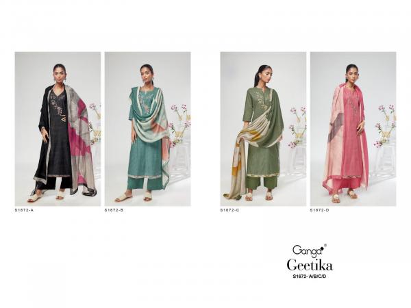 Ganga Geetika S1672 Printed Cotton Salwar Kameez Collection