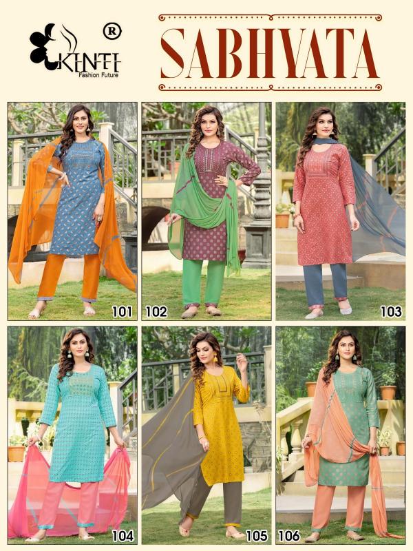 Kinti Sabhyata Rayon Regular Kurti With Bottom Dupatta Collection