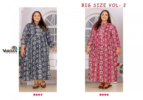 Vardan Big Size Vol 2 Casual Designer Long Kurti Collectio