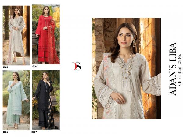 Deepsy Adans Liba Chikankari 23 Nx Fancy Pakistani Suit Collection