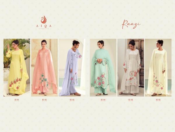 Aiqa Raazi Fancy Look Silk Designer Salwar Suit Collection