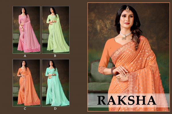 Ronisha Raksha Fancy Designer Lycra Saree Collection