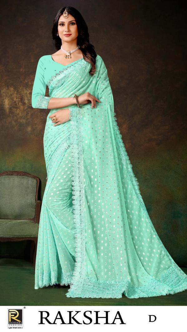 Ronisha Raksha Fancy Designer Lycra Saree Collection