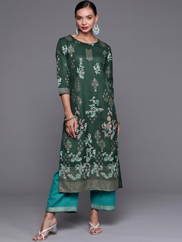 Indo Era 2356 Printed Cotton Blend Kurta With Bottom Collectoin