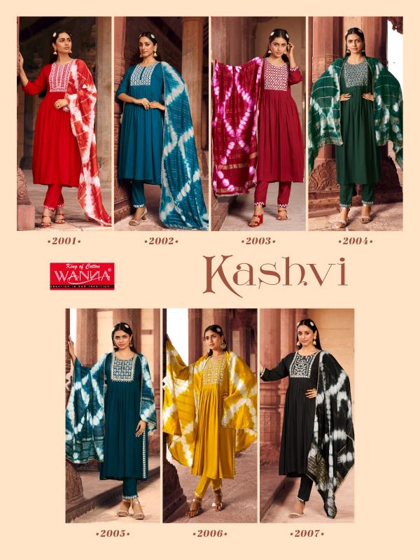 Wanna Kashvi Naira Cut Rayon Designer Exclusive Readymade Collection
