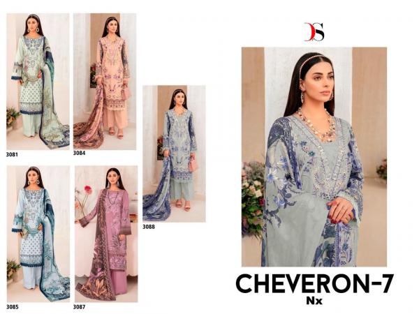 Deepsy Cheveron 7 Nx Cotton Designer Dupatta Pakistani Suit