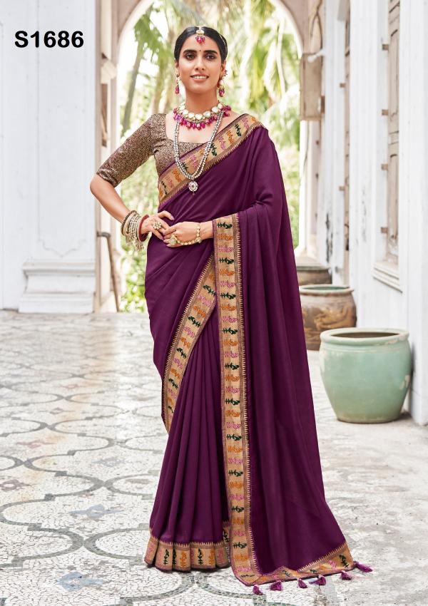 Juhi Vol 4 Plain Vichitra Silk Designer Saree Collection