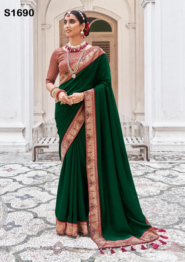 Juhi Vol 4 Plain Vichitra Silk Designer Saree Collection