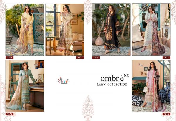 Shree Ombre Nx Lawn Collection Cotton Dupatta Salwar Suits