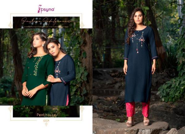 psyna pent house Fancy kurti with pent  Collection