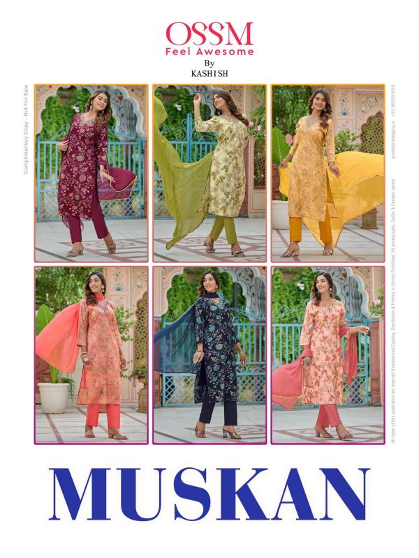 Ossm Muskan 2 Festival Wear Kurti Pant With Dupatta Collection