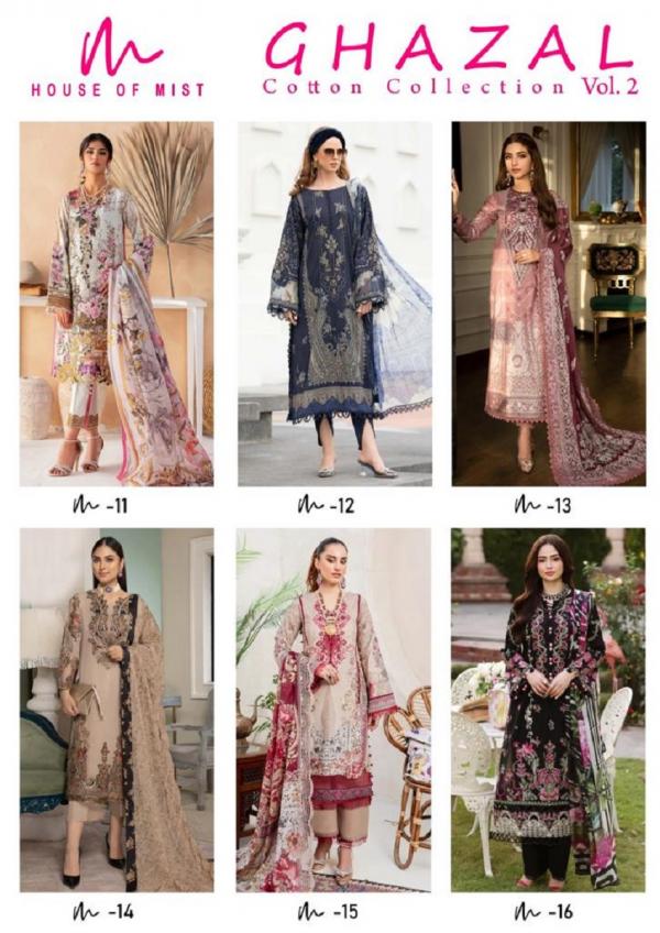 House Of Mist Ghazal Vol 2 Karachi Cotton Dress Material Collection