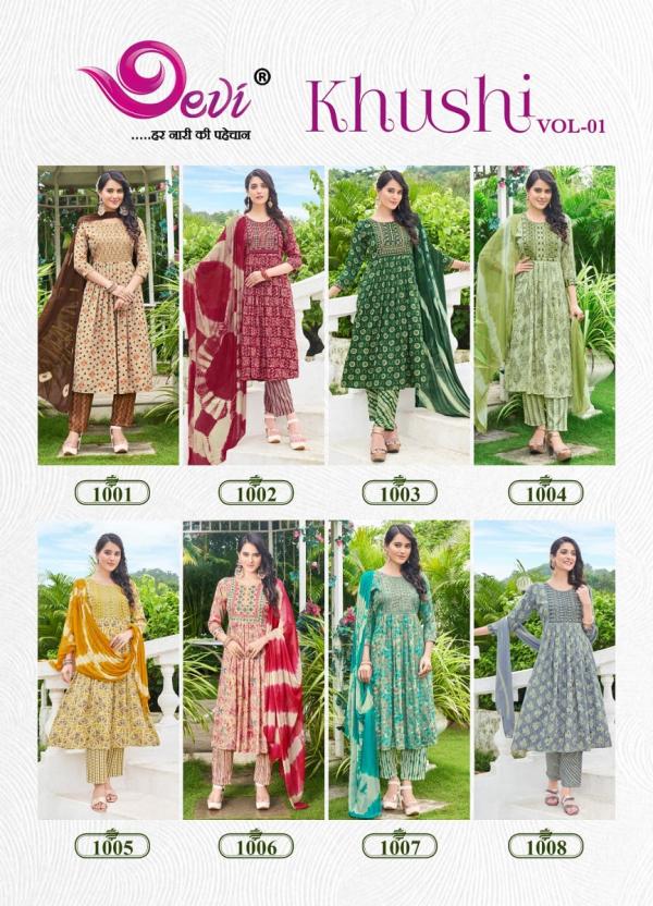 Devi Khushi 1 Pure Rayon Capsual Printed Ready Made Collection