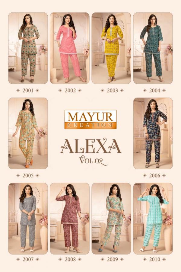 Mayur Alexa Vol 2 Cotton Printed Co Ord Set Collection