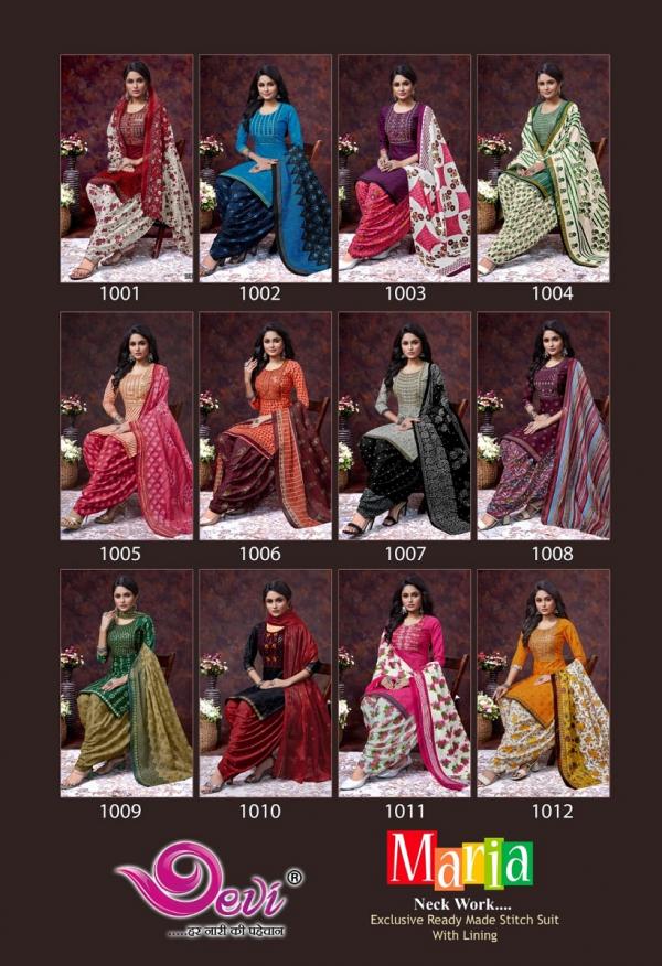 Devi Maria Vol 2 Neck Work Readymade With Lining Dress Collection